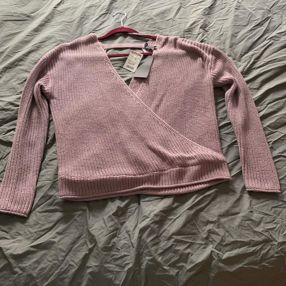 Blush color winter sweater